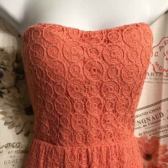 (🛍️ 2 for 8.00) Orange Strapless Maxi Dress - Picture 2 of 9